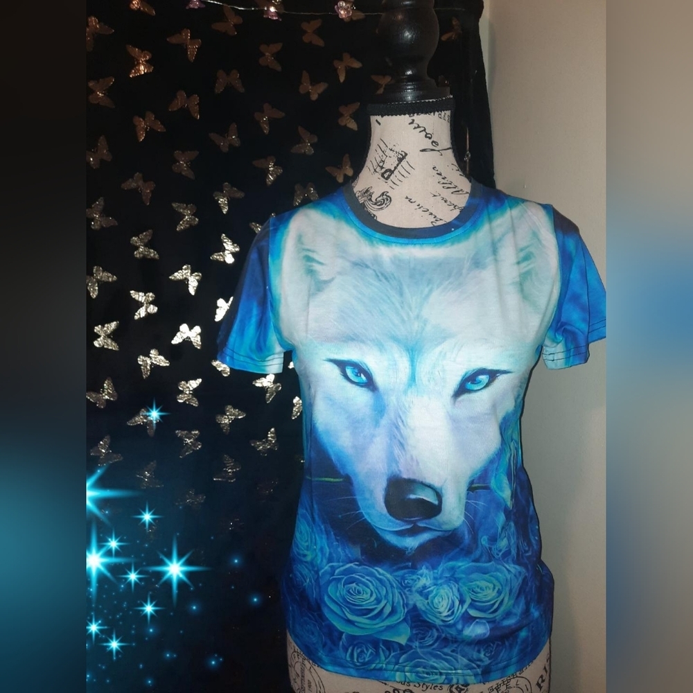 🐆Boys wolf shirt